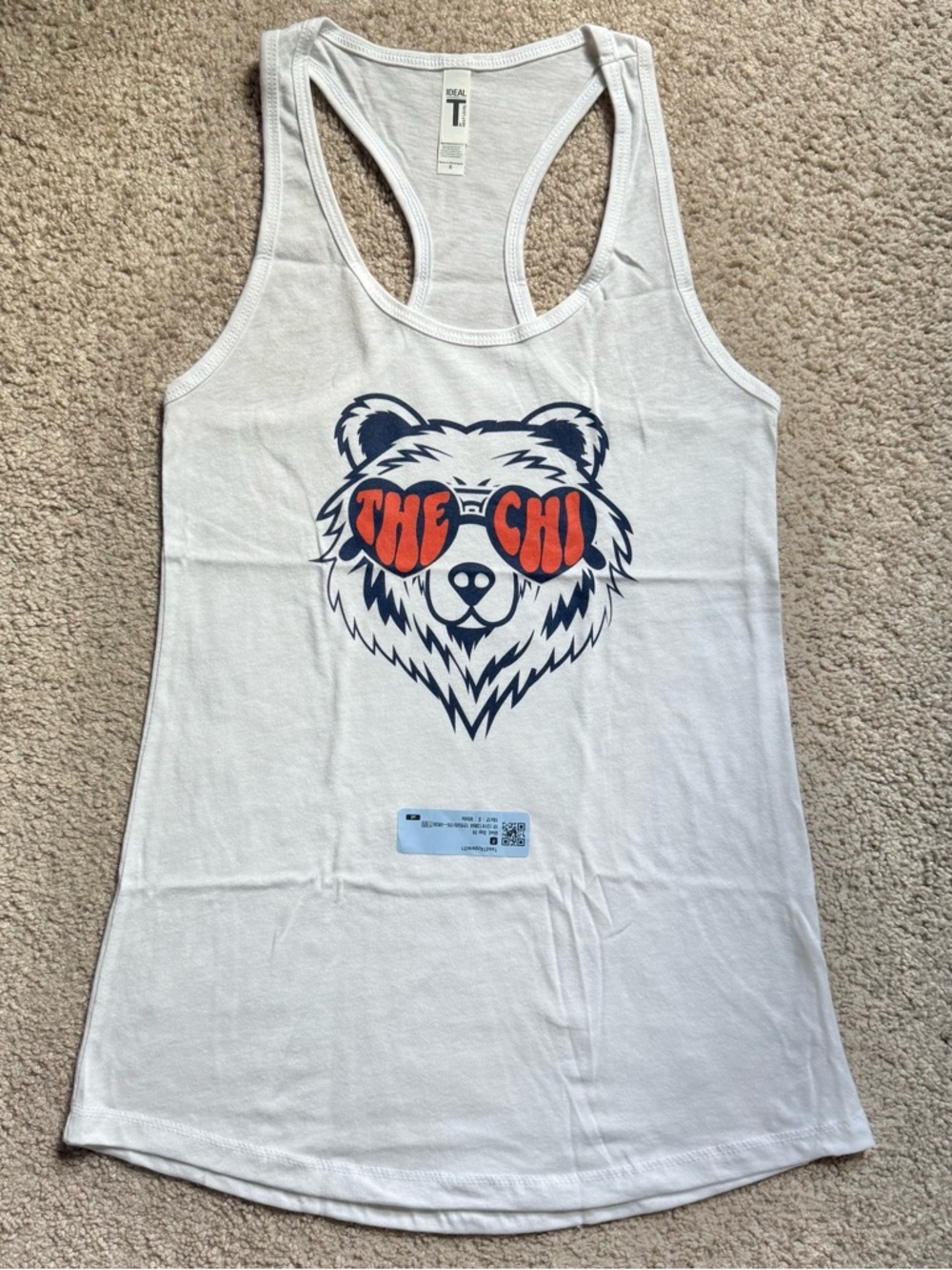 Womens Chicago Bears tank top Small The Chi bear sunglasses logo